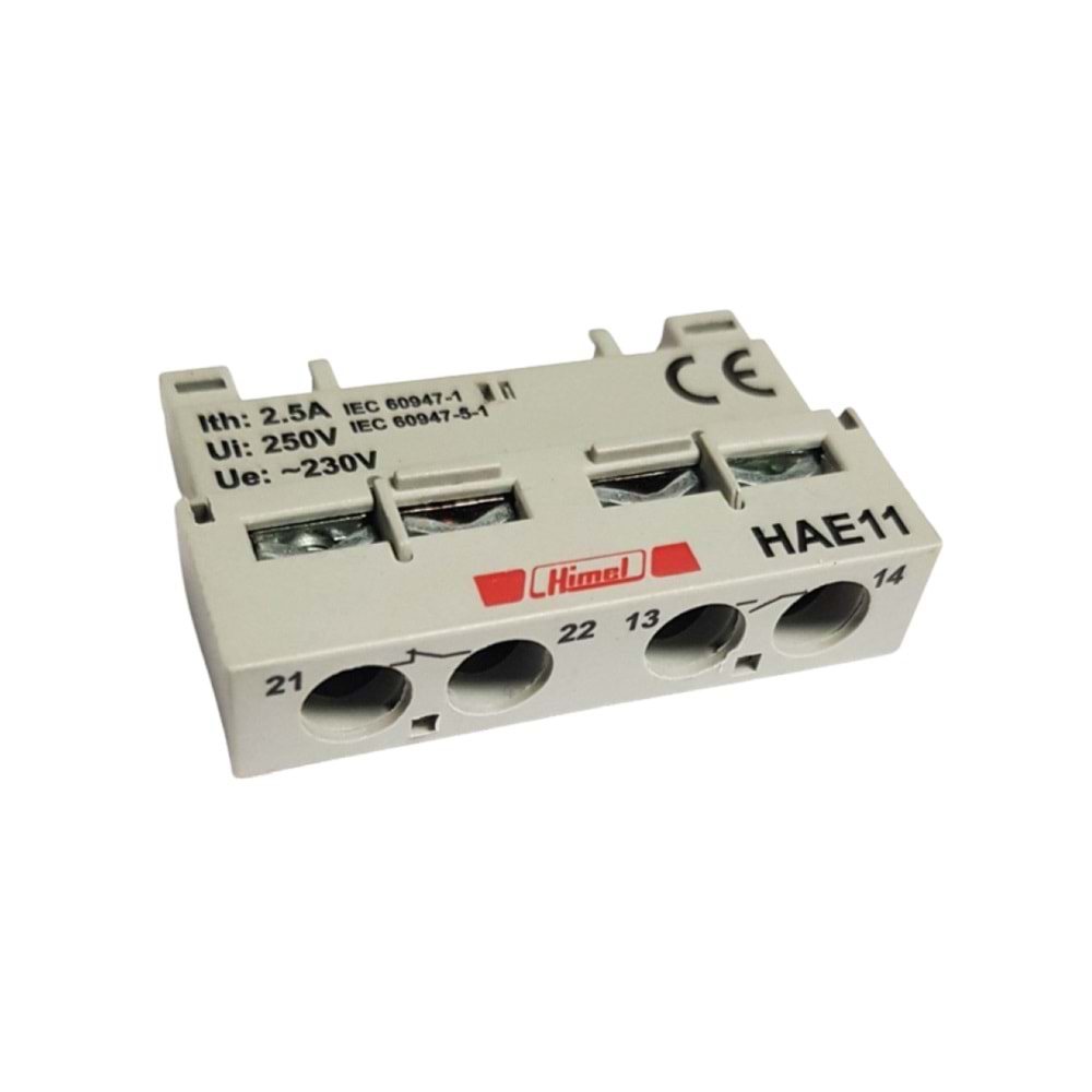 HİMEL HAE11 Motor Koruma Yardımcı Kontak (Üst) 1A+1K Kontak