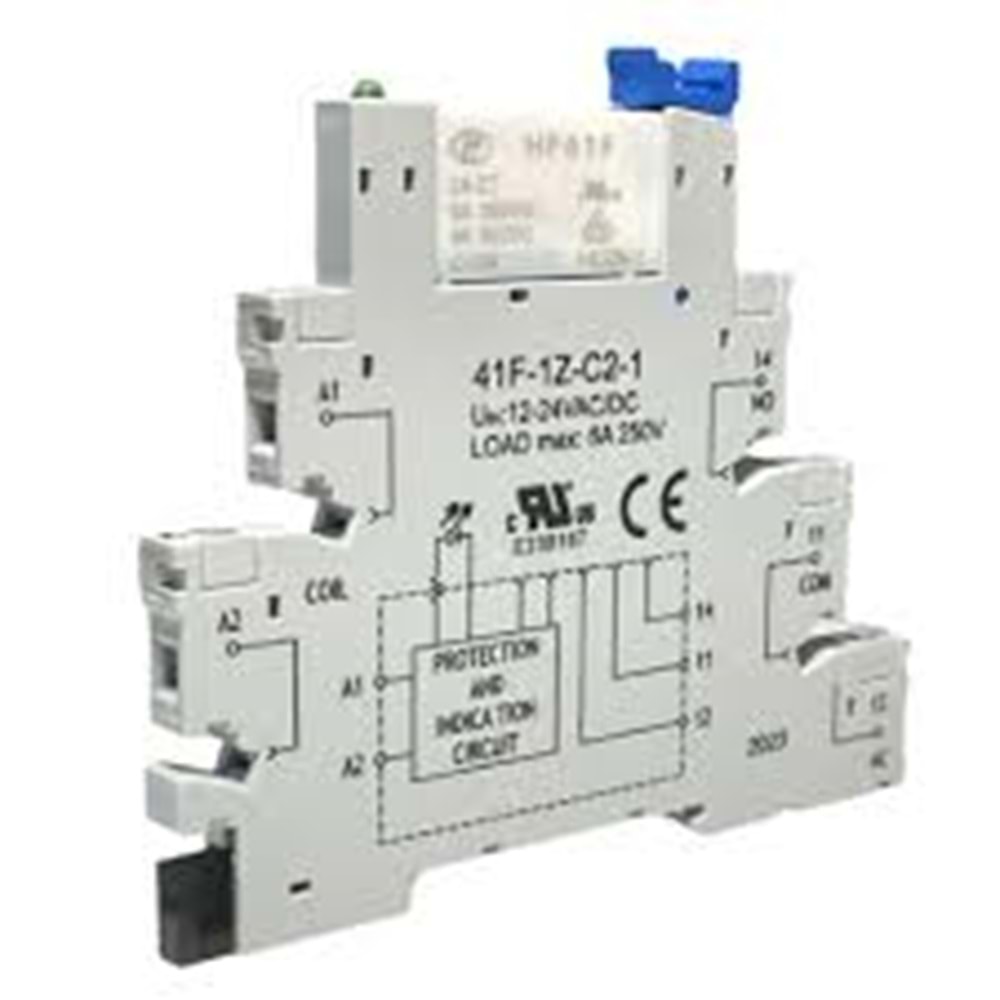 TENSE HF-41F6A Röle + Soket (Vidalı Tk.) (1NO) 24V DC