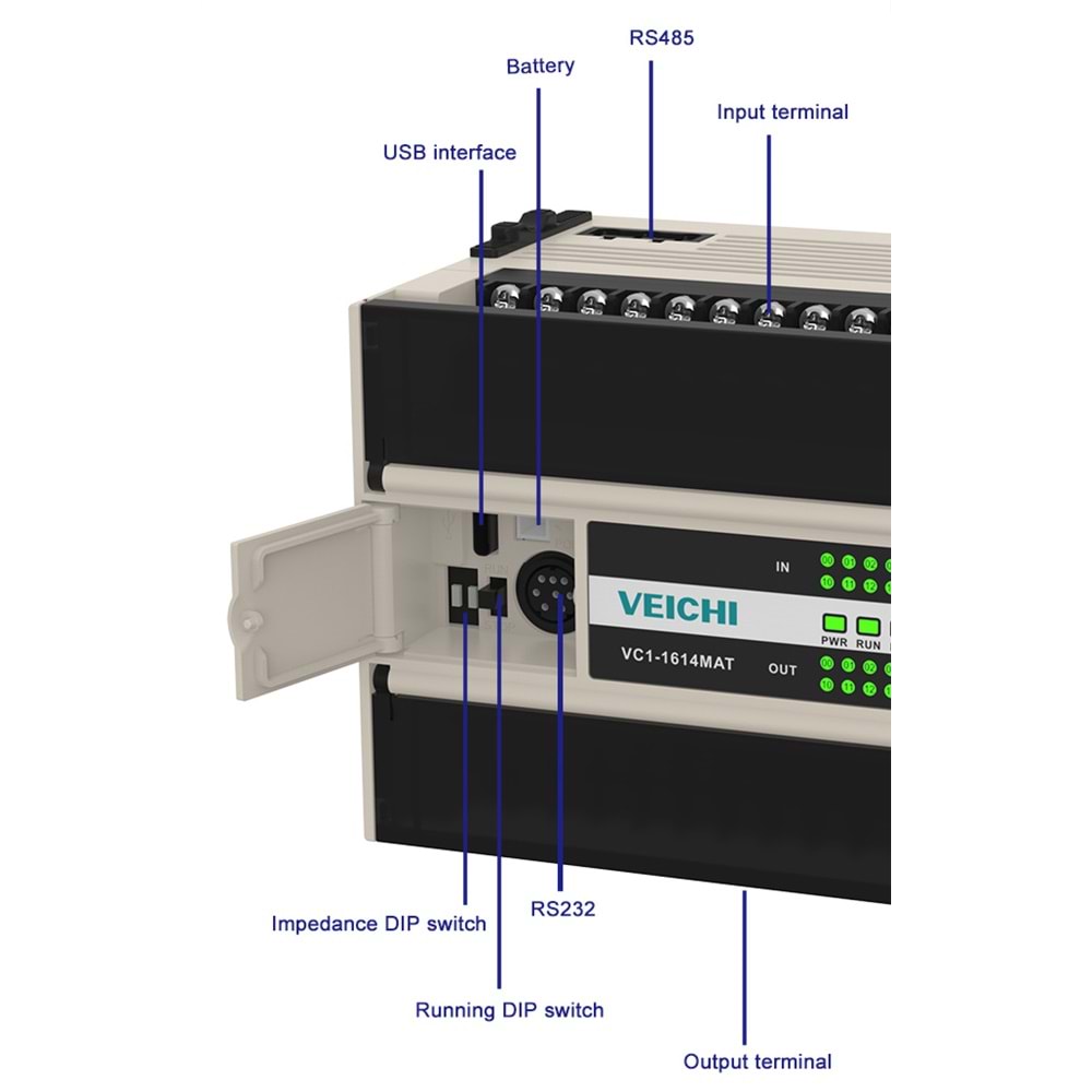 VEICHI VC1-0806MDR24V DC PLC 8 GİRİŞ -6ÇIKIŞ