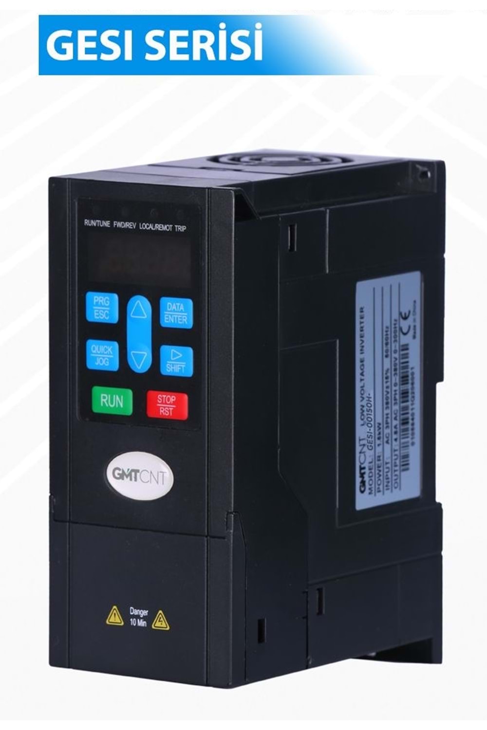 AC Motor Sürücü, Üç Faz 380VAC, 0.75 kW, GESI