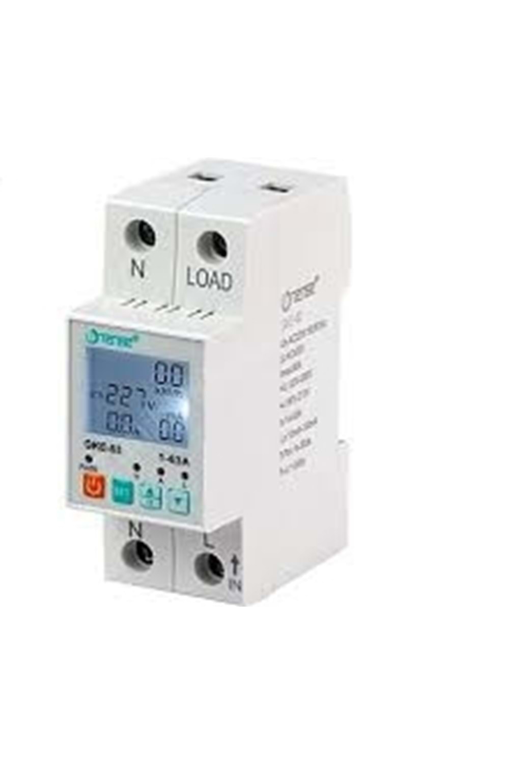 Dijital Kaçak Akım Algılamalı Monofaze Gerilim ve Akım Koruma Rölesi Direkt 63A