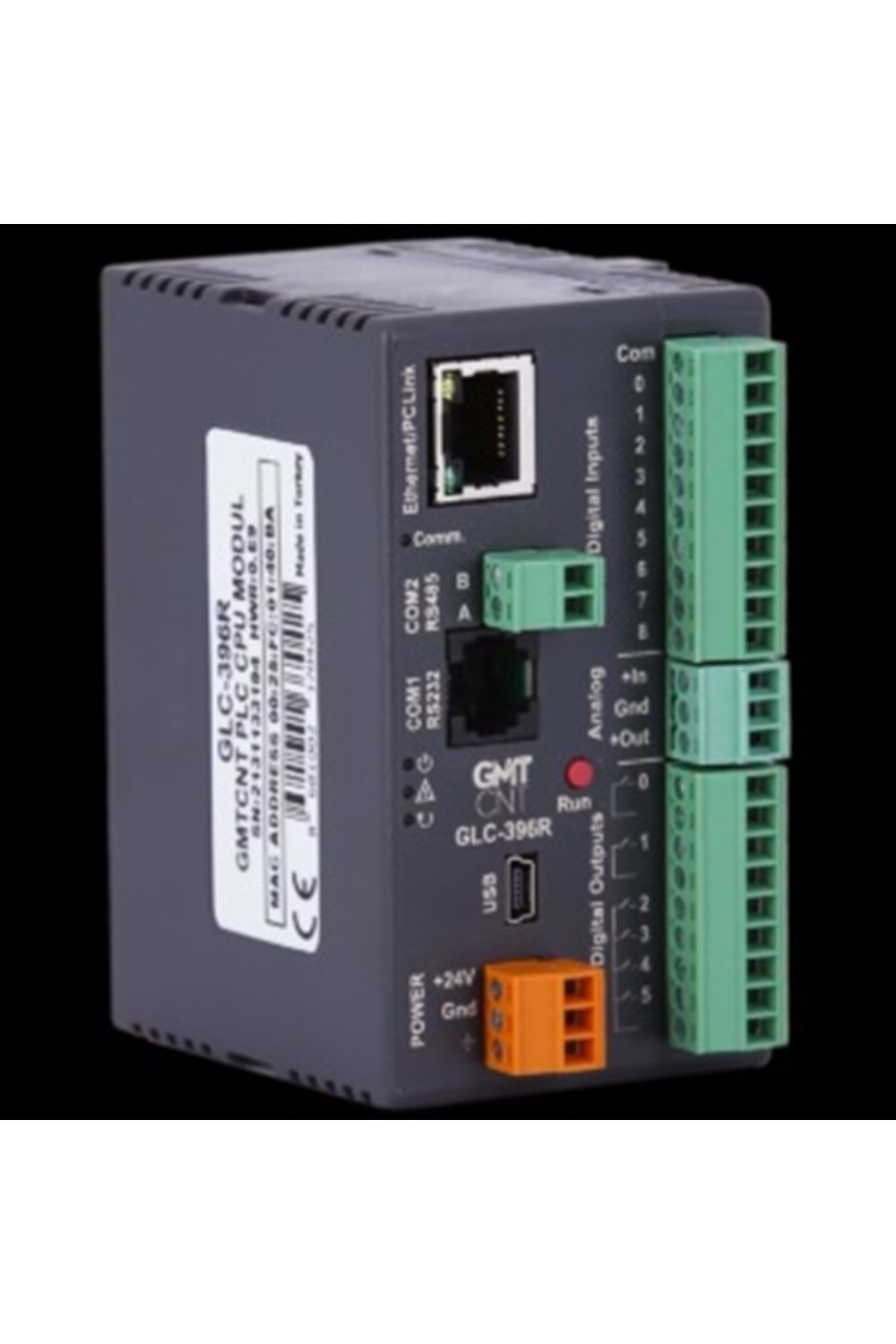 9 Dijital Giriş, 6 Kanal (5A @ 250 VAC) Röle Çıkış, 1 Analog Giriş, 1 Analog Çıkış, RTC, WMI