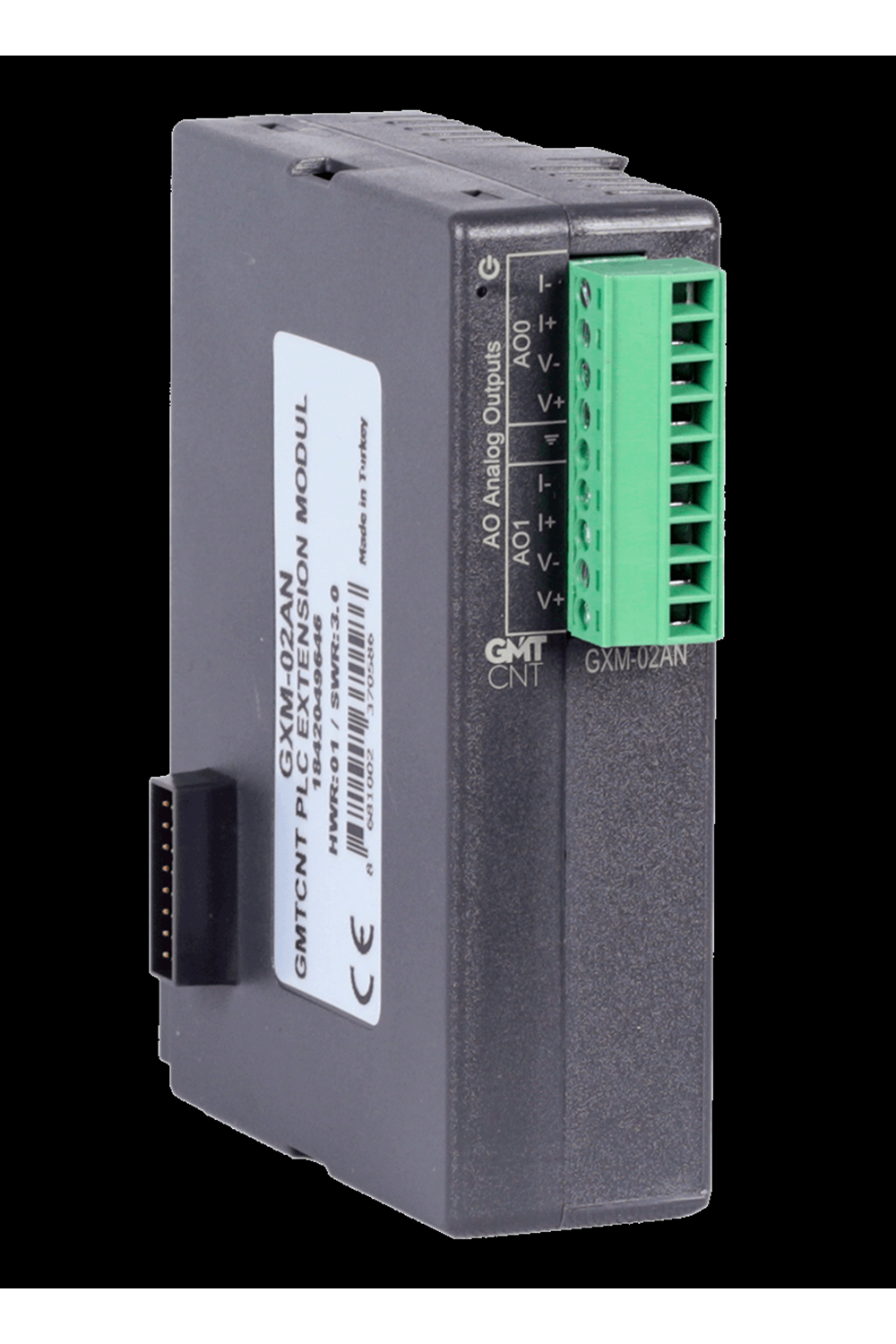 2 Kanal 0-10 VDC, 0-20 mA, 4-20 mA analog çıkış (14 bit Çözünürlük)