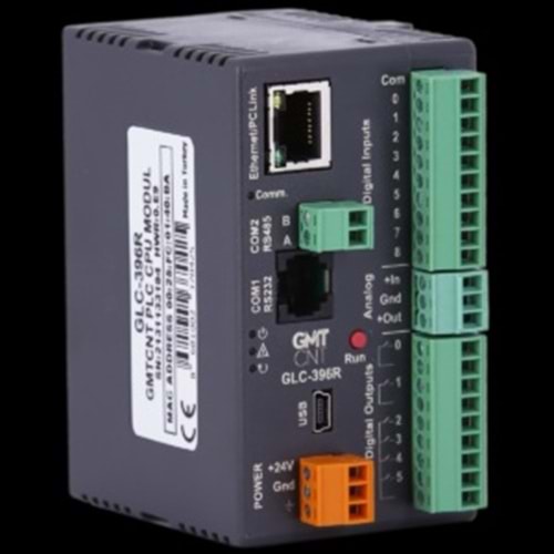 9 Dijital Giriş, 6 Kanal (5A @ 250 VAC) Röle Çıkış, 1 Analog Giriş, 1 Analog Çıkış, RTC, WMI