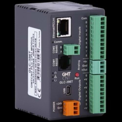 Dijital Giriş, 6 Transistör Çıkış, 1 Analog Giriş, 1 Analog Çıkış, RTC, WMI(Çıkışlar PNP transistördür)