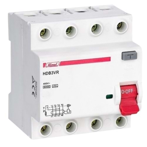 HİMEL 6kA 300mA 80 A 3P+N Kaçak Akım Rölesi AC Tİp