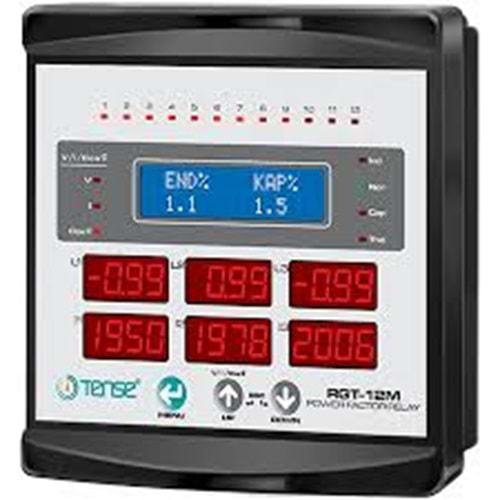 LCD ekran trifaze reaktif güç kontrol rölesi