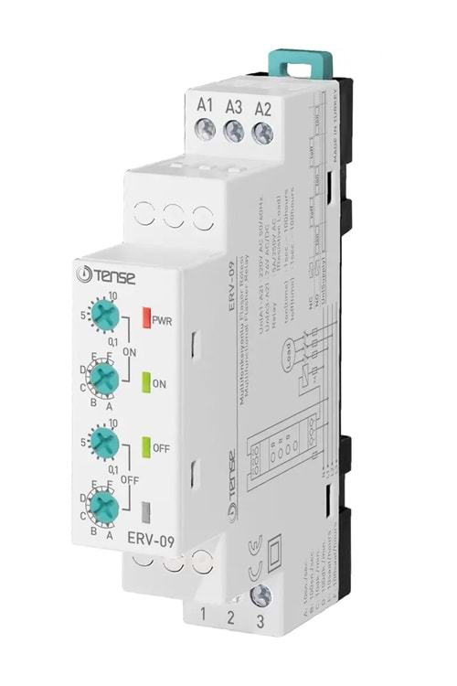 Multifonksiyonlu Flaşör Rölesi DIN III Kutu