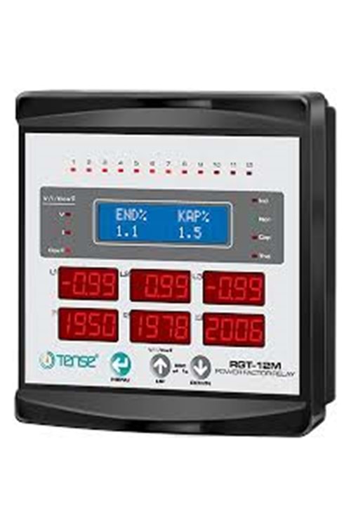 LCD ekran trifaze reaktif güç kontrol rölesi