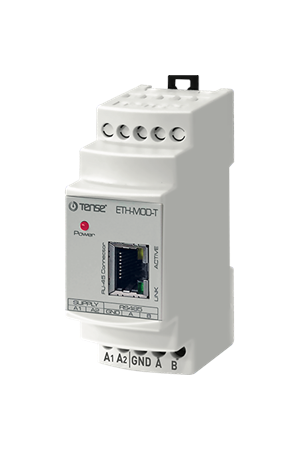 Ethernet Modem, RS-485, TCP-IP uyumlu, 10/100 Mbps ethernet, izoleli, ModBus iletişim, Maksimum 230400 Bps BESLEME:24V AC