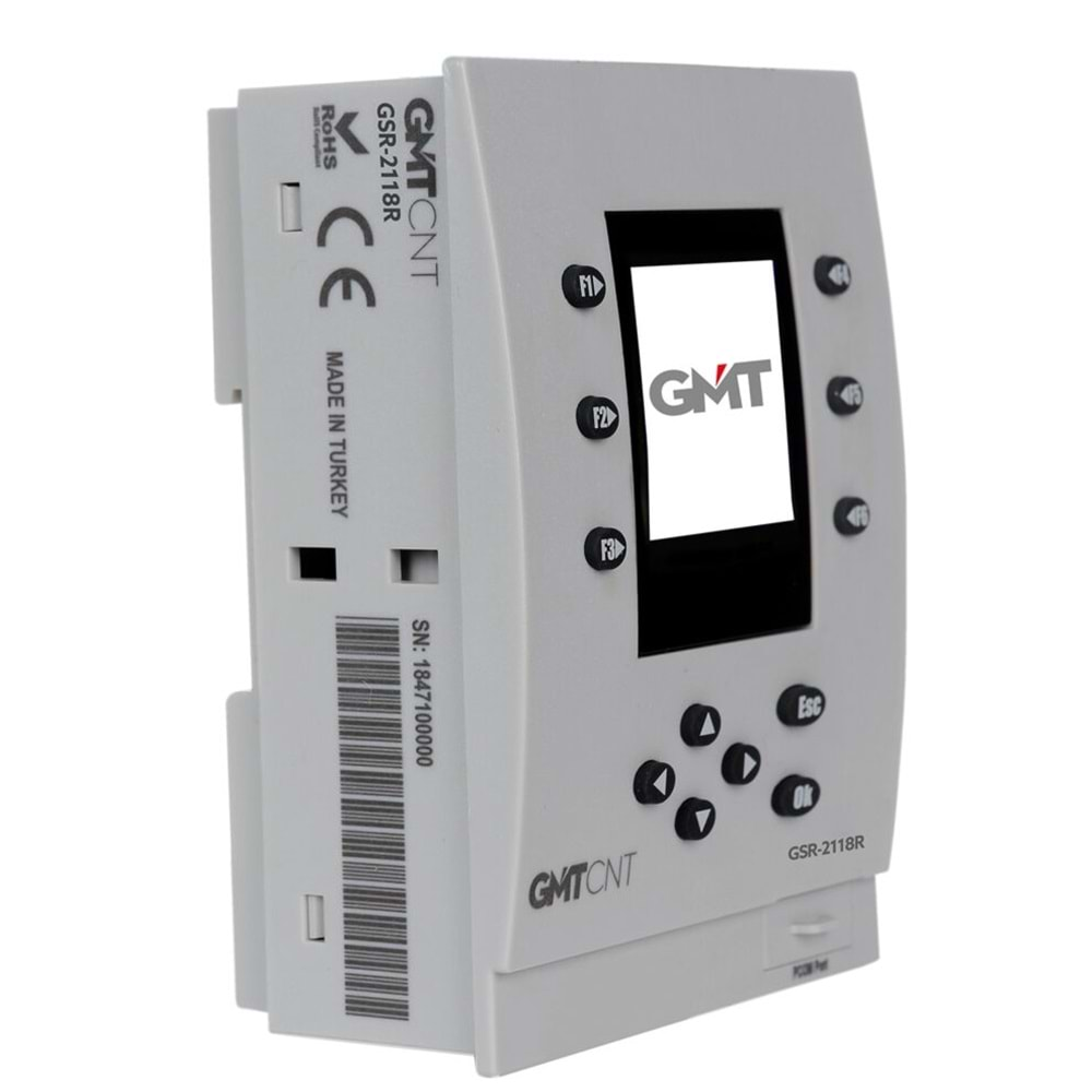 GSR-2118R Ekranlı Mini PLC 11 DI / 8 DO 1.8” TFT LCD